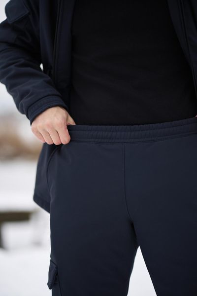 Мужские утепленные брюки Softshell в синем цвете 1589541305 фото