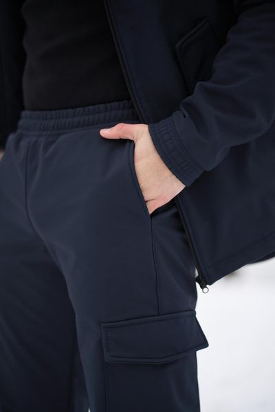 Мужские утепленные брюки Softshell в синем цвете 1589541305 фото