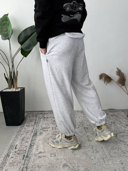 Мужские oversize джоггеры в светло-сером цвете jok4-S фото