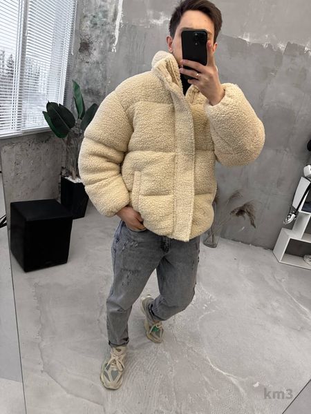 Мужская oversize куртка в бежевом цвете km3w фото