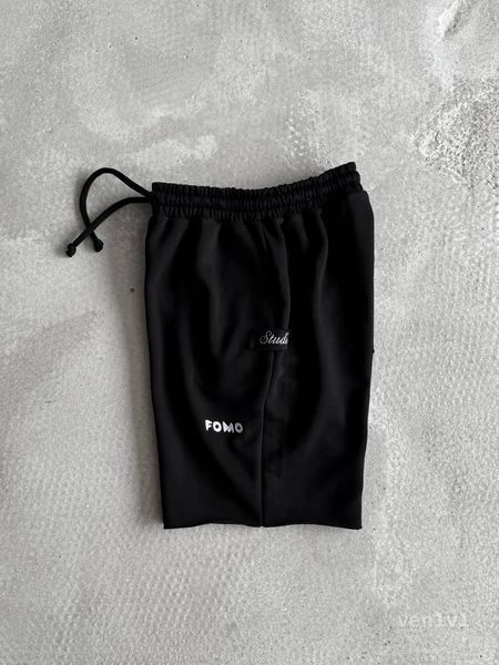 Мужские трикотажные oversize шорты в черном цвете ven1v1 фото