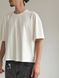 Мужская oversize укороченная футболка в белом цвете ts00301-S-M фото 5