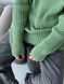 Мужской oversize свитер в зеленом цвете mr102 фото 8