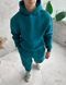 Чоловічий oversize костюм худі+штани у зеленому кольорі fhs14 фото 1
