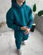 Чоловічий oversize костюм худі+штани у зеленому кольорі fhs14 фото 4