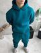 Чоловічий oversize костюм худі+штани у зеленому кольорі fhs14 фото 2