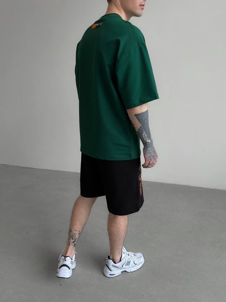 Мужской oversize комплект футболка+шорты с надписью hp326-S фото