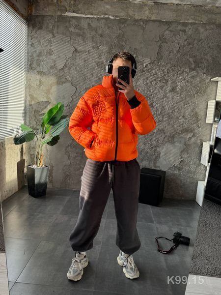 Мужская oversize куртка в оранжевом цвете k99.15 фото