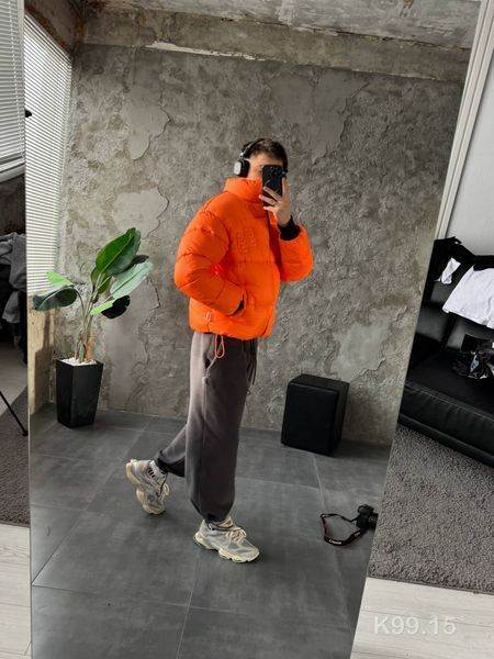 Мужская oversize куртка в оранжевом цвете k99.15 фото
