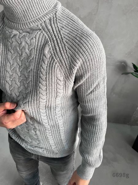 Чоловічий светр у сірому кольорі 6698g фото