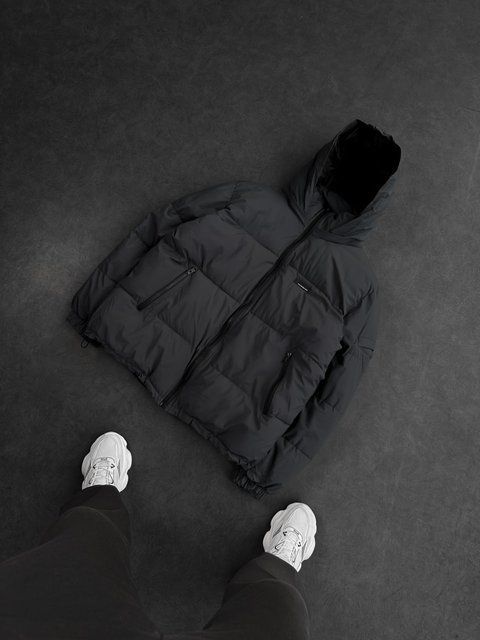 Мужская oversize куртка в графитовом цвете dp20m фото