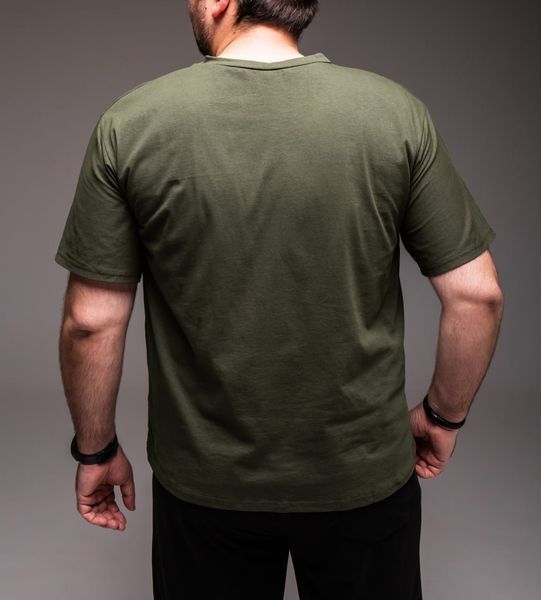 Чоловіча oversize футболка у кольорі хакі 2242kh фото