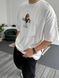 Мужская oversize футболка с принтом в белом цвете bs269 фото 2