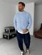 Мужской свитер oversize в голубом цвете gi146 фото 5