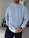 Мужской свитер oversize в голубом цвете gi146 фото 1