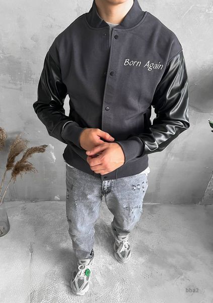 Чоловічий бомбер у графітовому кольорі bba2 фото