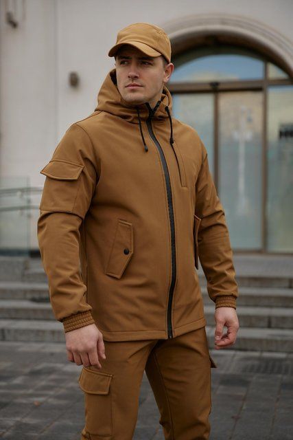 Мужская куртка Softshell в цвете хаки 1590399965 фото