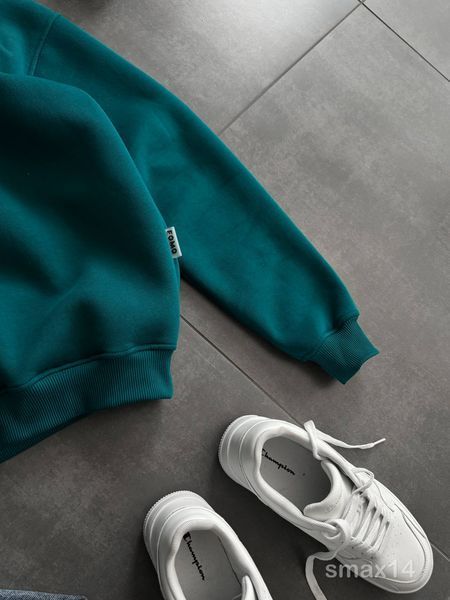 Мужской oversize свитшот в зеленом цвете smax14 фото