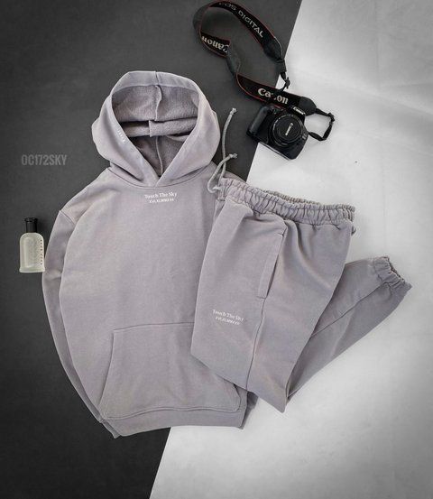 Мужской oversize спортивный костюм в сером цвете oc172sky фото