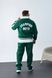 Чоловічий oversize флісовий костюм у зеленому кольорі cb3044 фото 2