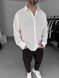 Мужская oversize рубашка в белом цвете rs903 фото 2
