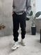 Мужские oversize флисовые джоггеры в черном цвете pk1 фото 7
