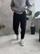 Мужские oversize флисовые джоггеры в черном цвете pk1 фото 1