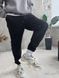 Мужские oversize флисовые джоггеры в черном цвете pk1 фото 8