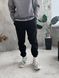 Мужские oversize флисовые джоггеры в черном цвете pk1 фото 4