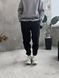 Мужские oversize флисовые джоггеры в черном цвете pk1 фото 2