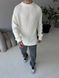 Мужской oversize свитер в белом цвете mr105 фото 6