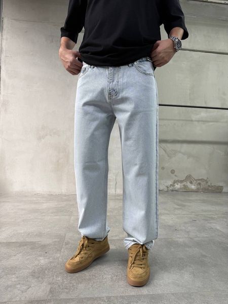 Чоловічі вільні джинси Baggy у світло-блакитному кольорі 3152k4 фото
