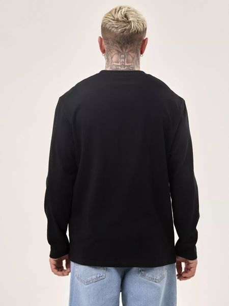Мужской лонгслив в черном цвете 1040black фото