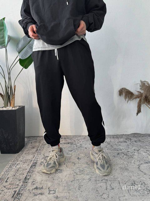 Мужские спортивные брюки в черном цвете dant1 фото