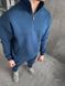 Мужской oversize костюм на флисе в синем цвете pgt11n фото 3