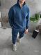 Мужской oversize костюм на флисе в синем цвете pgt11n фото 1