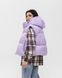 Женский oversize жилет с капюшоном в фиолетовом цвете zh4 фото 2