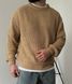 Мужской вязаный oversize свитер в бежевом цвете la157 фото 3