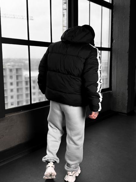 Чоловіча oversize куртка у чорному кольорі dp21w фото