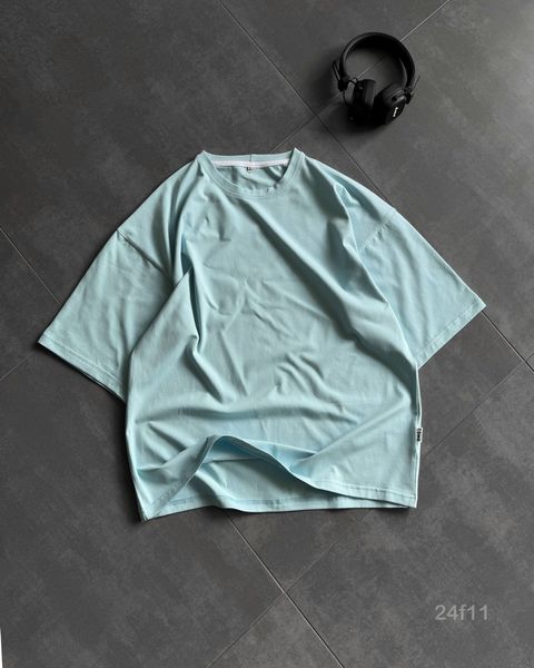 Мужская oversize футболка в голубом цвете 24f11-Xs фото