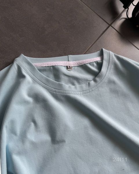 Мужская oversize футболка в голубом цвете 24f11-Xs фото