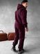 Мужской oversize спортивный костюм худи+брюки в бордовом цвете kos49 фото 4