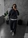 Чоловічий oversize спортивний костюм у графітовому кольорі dzas2n фото 1