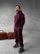 Мужской oversize спортивный костюм худи+брюки в бордовом цвете kos49 фото 3