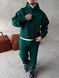 Чоловічий oversize спортивний костюм з принтом у зеленому кольорі kos30 фото 4