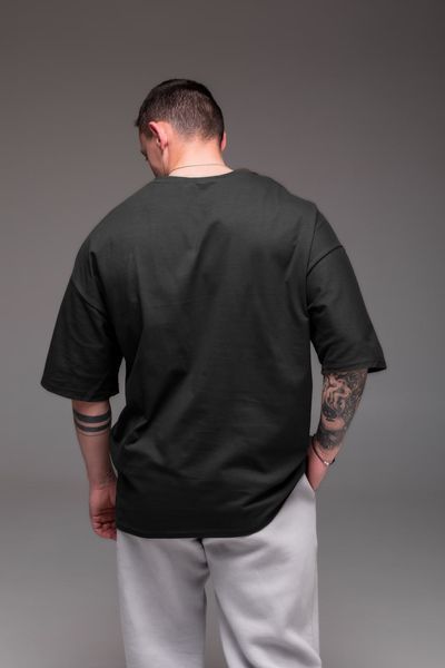 Мужская oversize футболка в черном цвете 2387bl фото