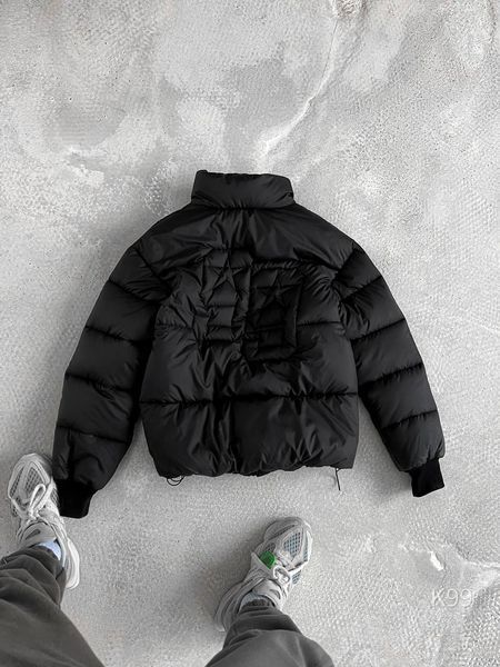 Чоловіча oversize куртка у чорному кольорі k99 фото