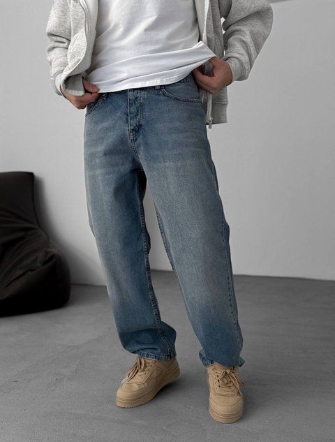 Мужские широкие джинсы Baggy bg-52-680 фото