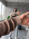 Мужской вязаный оверсайз свитер в бежевом цвете swf6c фото 5