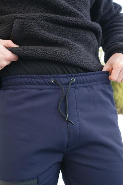Мужские брюки Softshell на флисе в синем цвете 1589544223 фото